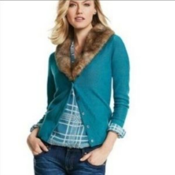 Cabi tearoom faux fur collar cardigan - Picture 4 of 10